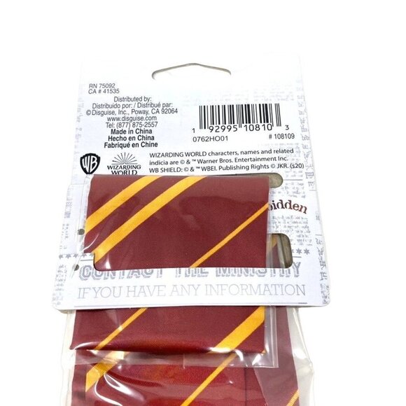 Disguise Adult Harry Potter Gryffindor Halloween Costume Tie - Picture 7 of 8